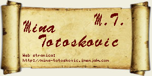 Mina Totošković vizit kartica